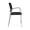 Lesro Newport Wide Hip Chair Metal Frame, Silver, MD Black Upholstery NP1261 - alternate 3